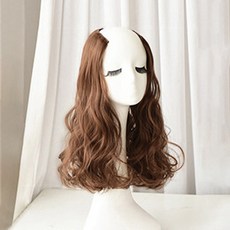 HiYuni 波浪燙半頂假髮 45cm, 咖啡棕, 1個