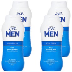 summer's eve Aqua Fresh每日男性私密處清潔慕斯, 4瓶, 237ml