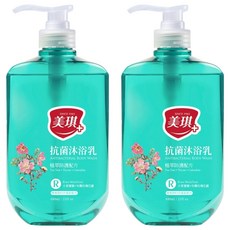 美琪抗菌沐浴乳 小葉薔薇 三重防護 維他命B3控油平衡 雙重保濕效果, 680ml, 2瓶