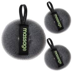 Wheat Sunday 深層清潔沐浴球, 灰色, 1入, 3個