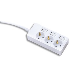 Elephantap 自動滅火獨立開關三孔延長線, 3m, 單一顏色, 1個