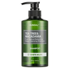 KUNDAL 昆黛爾 茶樹澳洲堅果清爽洗髮露 White Musk, 500ml, 1瓶