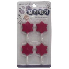 모더러스 칼라행거4입 별, 1개, 와인