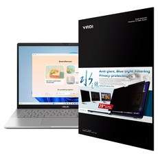 YADI 亞第 插卡隱貼 16:10 水之鏡防窺片 ASUS Vivobook S14 S3407CA 專用 PF4PPB-W140, 透明, 1片