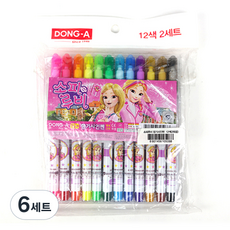 동아 소피루비 향기사인펜 세트, 12색, 6세트