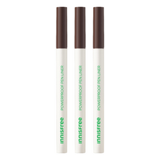 이니스프리 New 파워프루프 펜 라이너 0.6g, 2호 브라운, 3개