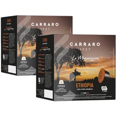 CARRARO 衣索比亞咖啡膠囊 適用Dolce Gusto, 7g, 16顆, 2盒