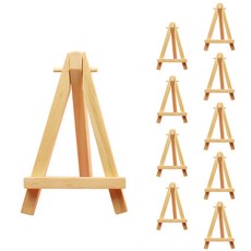 Bellian 迷你木製畫架 照片圖畫相框 10入