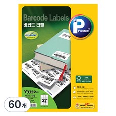 Printec 條碼Any標籤組 V3350-20, 27格, 60個