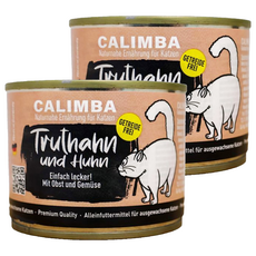 CALIMBA 德國凱琳巴 無穀主食貓罐 62%肉類蛋白質, 火雞肉 + 雞肉 + 蘋果, 2罐, 200g