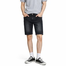 Guystory 夏季 Torres 大尺碼 五分彈性牛仔短褲