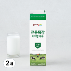 곰곰 전용목장 저지방우유, 2개, 900ml