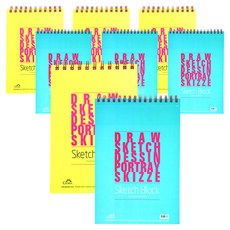 글로리아 스케치블럭 색상랜덤 105g, A4, 80매, 8개