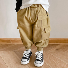 Arbe 兒童款Here束口工裝棉褲