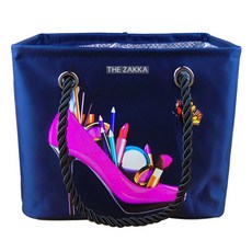 THE ZAKKA 高跟鞋圖案盥洗用品收納包 藍色, 1個