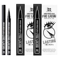 ver. 22 chosungah 瞳孔美人眼線筆, 黑色, 2個