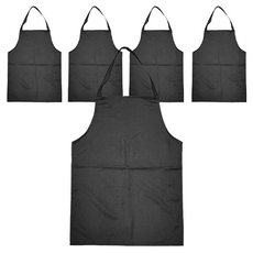 金銀絲客人用迷你圍巾式圍裙, 黑色, 5個