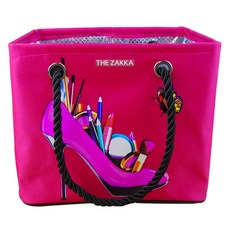 THE ZAKKA 高跟鞋圖案盥洗用品收納包 桃紅色, 1個, 粉色