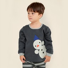 Uni FRIend 童款雪人圖案保暖長袖上衣長褲組