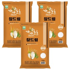가가호호 참드림 백미, 3kg, 3개