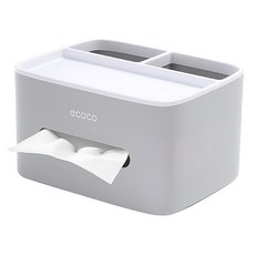 ecoco 意可可 收納面紙盒 灰色, 1個