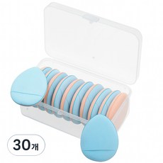 홈즈픽 메이크업 스펀지 미니 핑거 퍼프, 30개, 블루