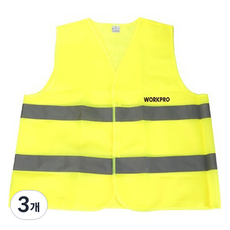 WORKPRO 信號手背心 聚酯纖維 螢光 WP378000, 3個