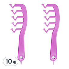 지그재그 Z 볼륨 가르마빗, 10개, 퍼플