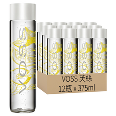 VOSS 芙絲 風味氣泡水 玻璃瓶裝, 375ml, 12瓶