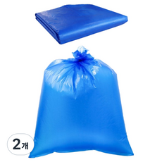 Woojin Clean Life 加厚可回收平口垃圾塑膠袋 藍色 100入, 2個, 30L