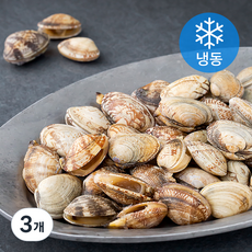 바다자리 국산 급랭 물바지락 (냉동), 3개, 400g