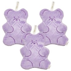 小熊軟糖擦手巾, 珊瑚絨, 長22.5cm/寬17.5cm, 1條, 3條