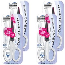 핏트컷커브 SC-175SF 이지그립가위, 화이트+그레이, 4개