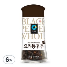 청정원 요리통후추, 35g, 6개
