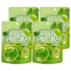 剝皮軟糖 青葡萄口味, 4袋, 40g