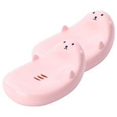 JLIFE 水獺肥皂架, 粉色, 2個