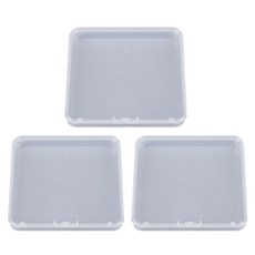 언더보스 생활 잡화 케이스 15.5 x 15.5 x 1.5 cm, 투명, 3개