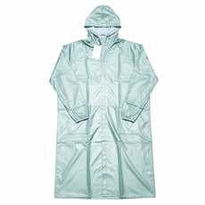 Fairrain 三度空間立體背包型連身式雨衣, 時尚色調, 輕量材質, 可調式魔鬼氈設計, 防水袖套, 拉鍊防水內層, 羅勒綠, 3XL