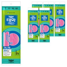 Taehwa 花邊橡膠手套, 大(L), 6個, 粉紅色