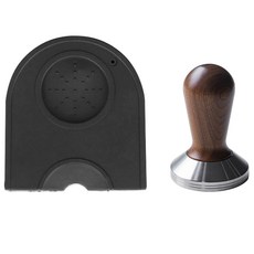 Caldin 夯實墊 1 + 實木回火玫瑰木 51 毫米套裝, 1組, 黑色(墊子)+玫瑰木