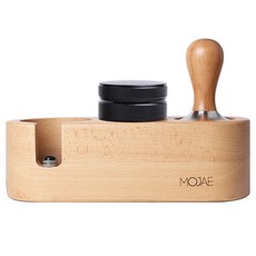 夯實木架 3 球 51/53 毫米 + 整平工具分配器 V 型 51 毫米 + 梧桐木手柄回火 51 毫米套裝, 銀色（Tempur），黑色（分銷商）, 1套