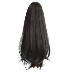 HiYuni 短版馬尾假髮 28cm, 棕黑色, 1個