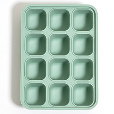 Edison 嬰幼兒用一體式矽膠副食品分裝盒, 薄荷綠, 1個, 360ml