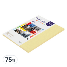 종이문화 프린트프로 두꺼운 칼라복사지 No 5 옐로우 205g, A3, 75개