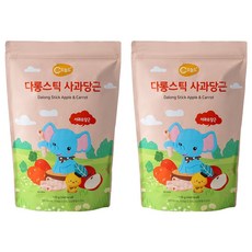 oneuldo 孩童米餅棒, 110g, 2包, 混合口味(蘋果/紅蘿蔔)