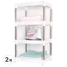 리빙해피 센스 다용도 4단 수납장, 화이트