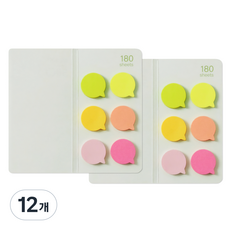 모던앳 6색 말풍선 점착 메모지, 핑크, 12개, 180개입
