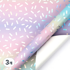 모던앳 오로라 홀로그램 선물 포장지, 캔디, 3개
