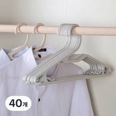 솔브리빙 슬림 공간절약형 논슬립 옷걸이, 그레이, 40개