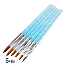 메이브라운 젤 네일 아크릴 스톤 브러쉬 6종 MBN033, 혼합 색상, 5세트